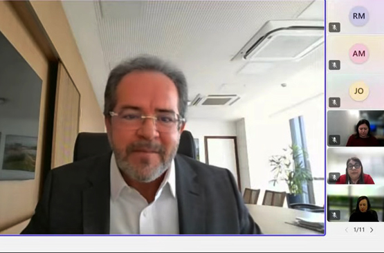 Conselheiro Valdecir Pascoal realiza palestra. Foto: Reprodução YouTube.